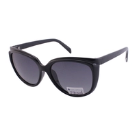 Fashion Custom Branded Black With Your Logo Oversized  Plastic Cat Eye Sunglasses